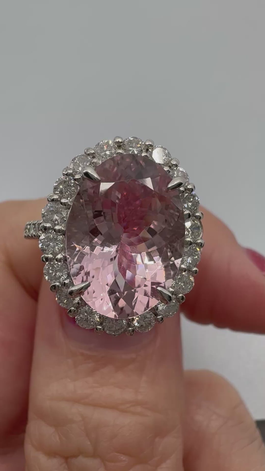 146［一点物］リング モルガナイト 中石5.3ct OV PT