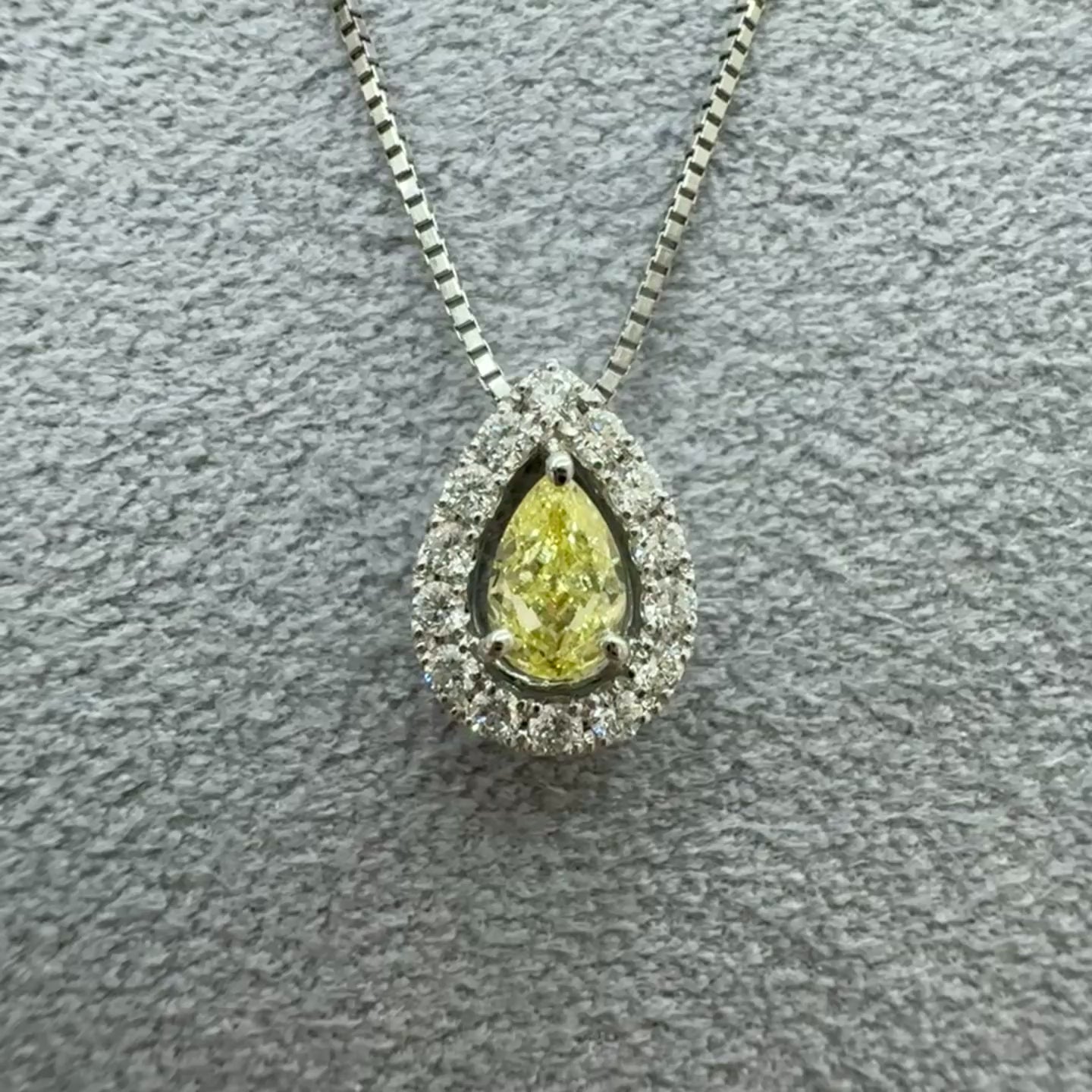 ［一点物］ネックレス ダイヤ FIY 0.3ct PS PT