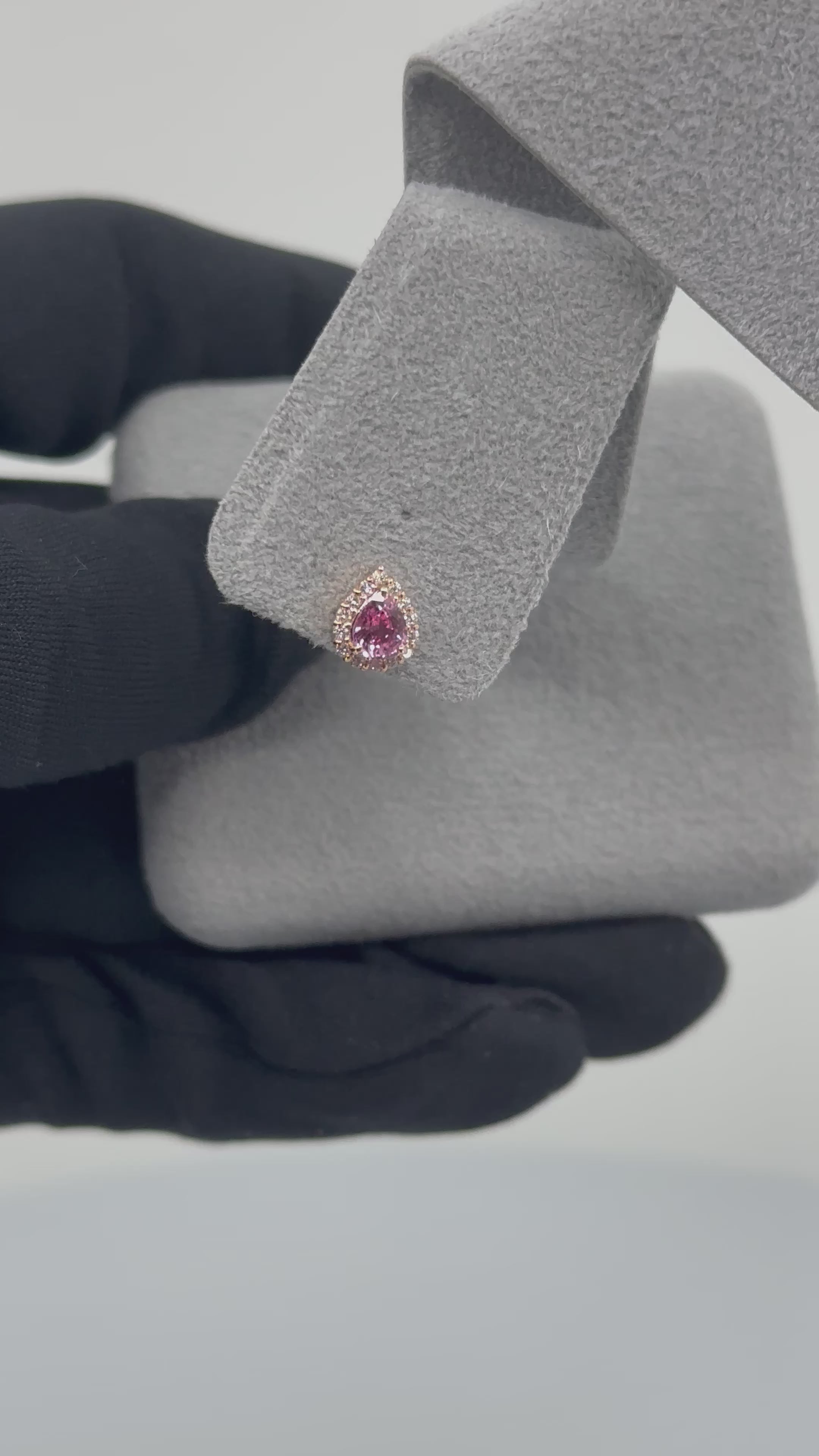 ［新作/一点物］ピアス パパラチアサファイア0.35ct前後 PS PG