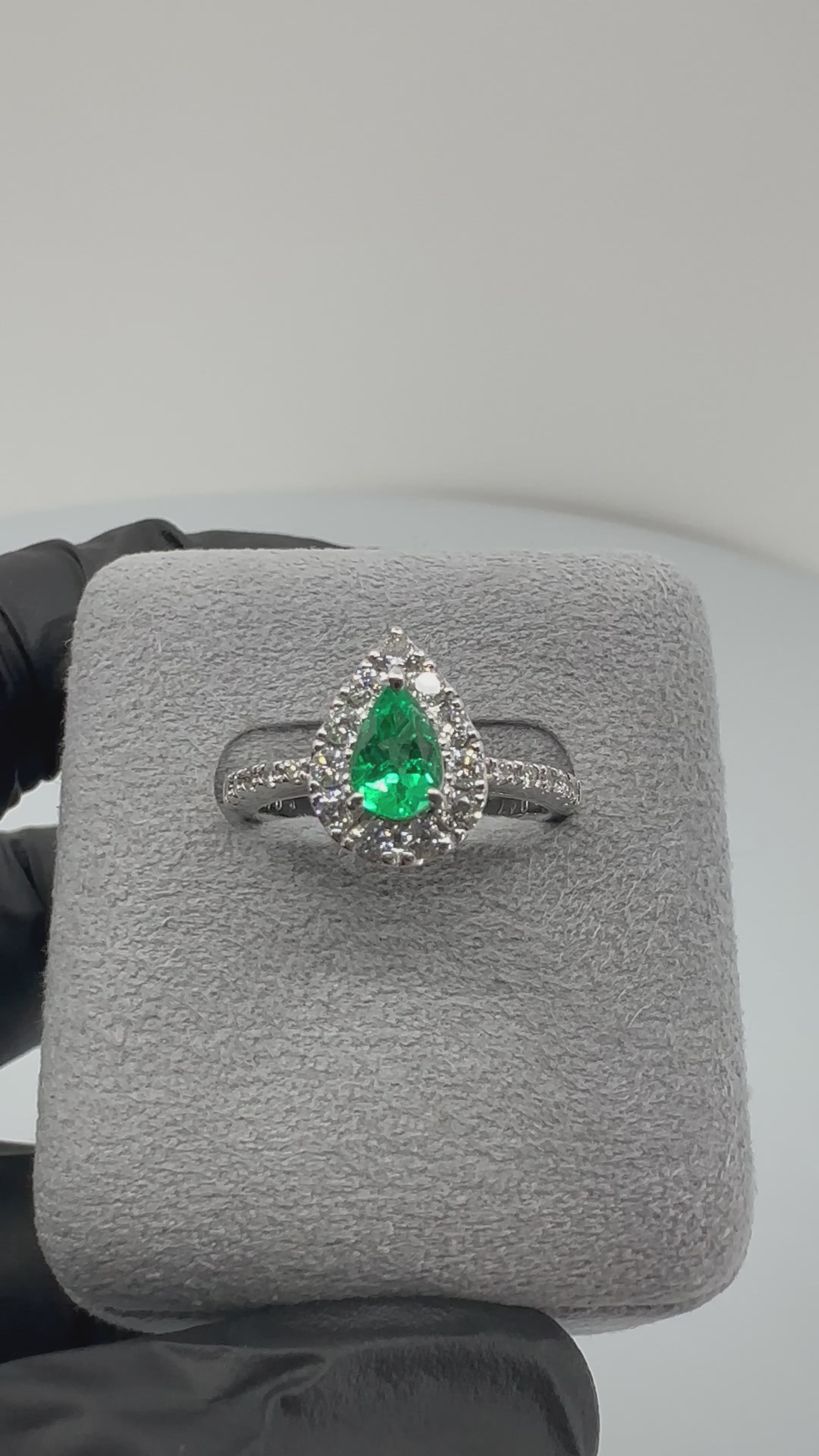 48［一点物］リング エメラルド 0.4ct前後 PS PT