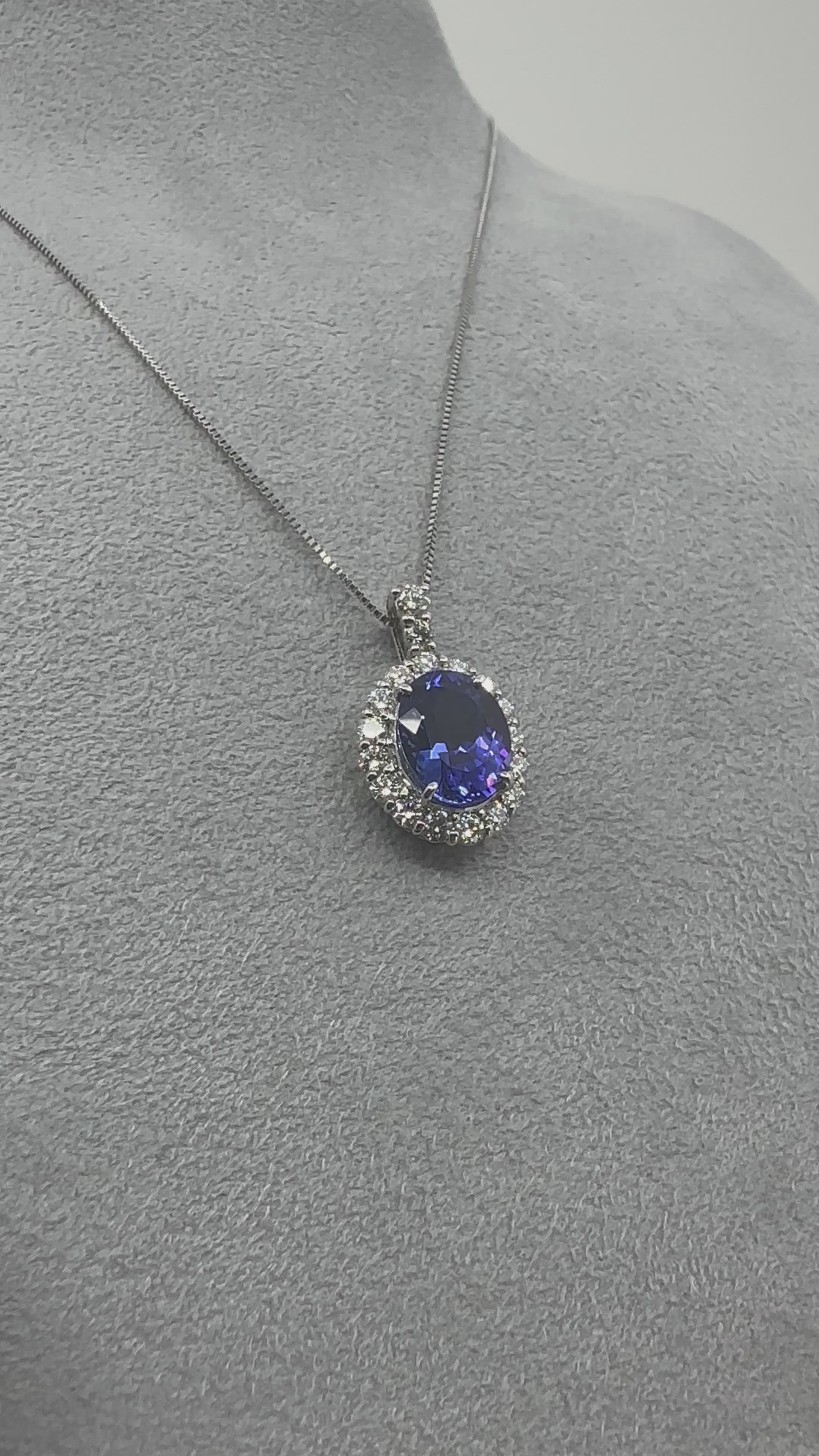 505［一点物］ネックレス  タンザナイト 3.4ct OV PT
