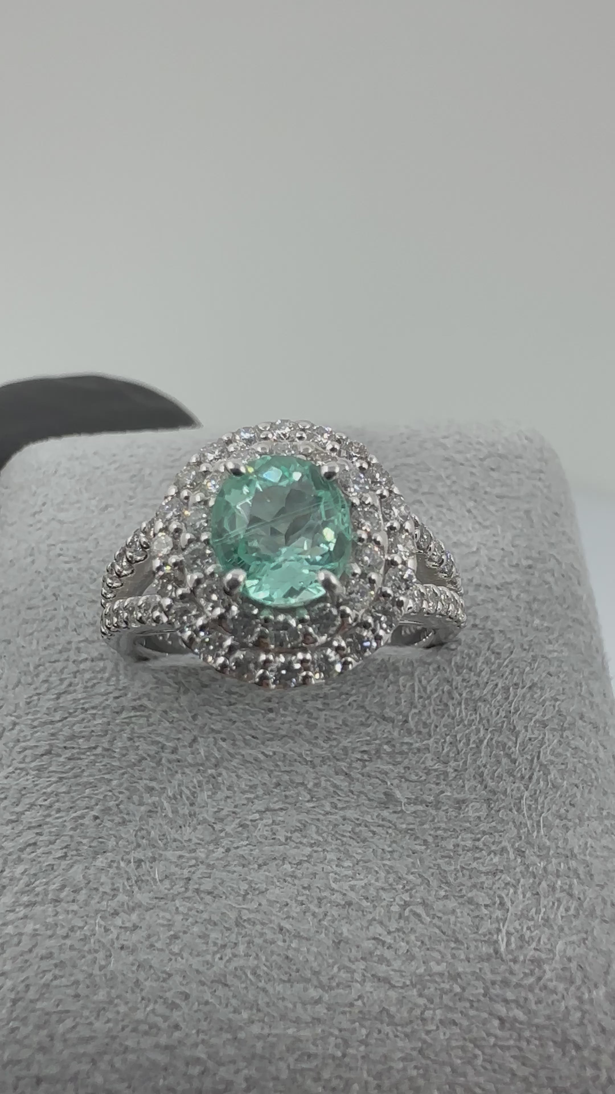 162［一点物］リング パライバトルマリン 0.7ct前後 OV PT