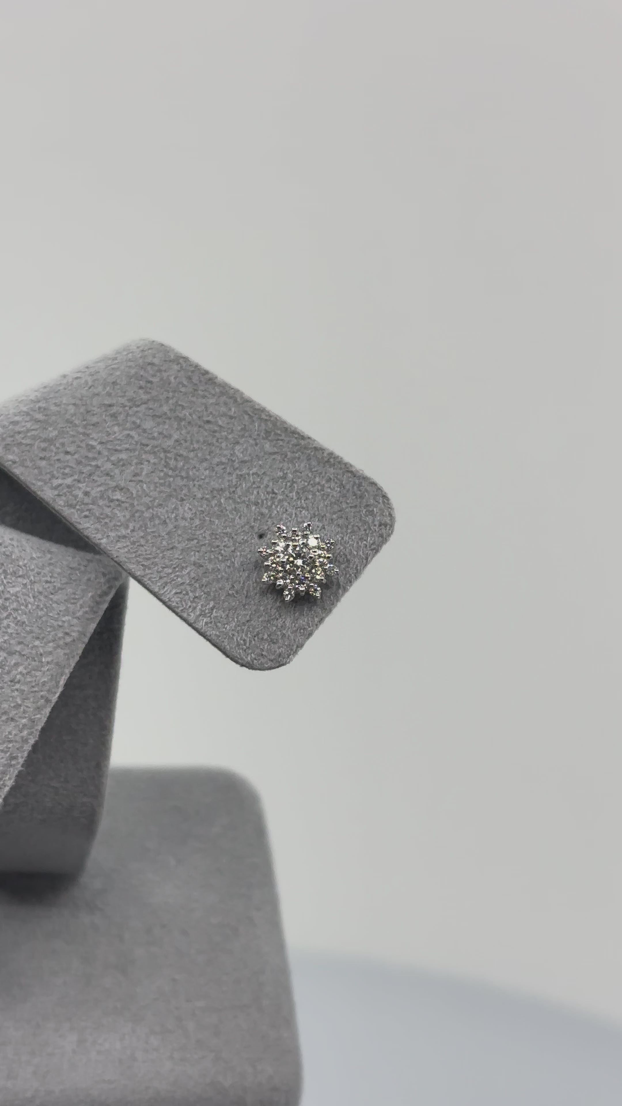 ［新作/一点物/フロコン］ピアス ダイヤ 0.1ct×2 RO PT/YG