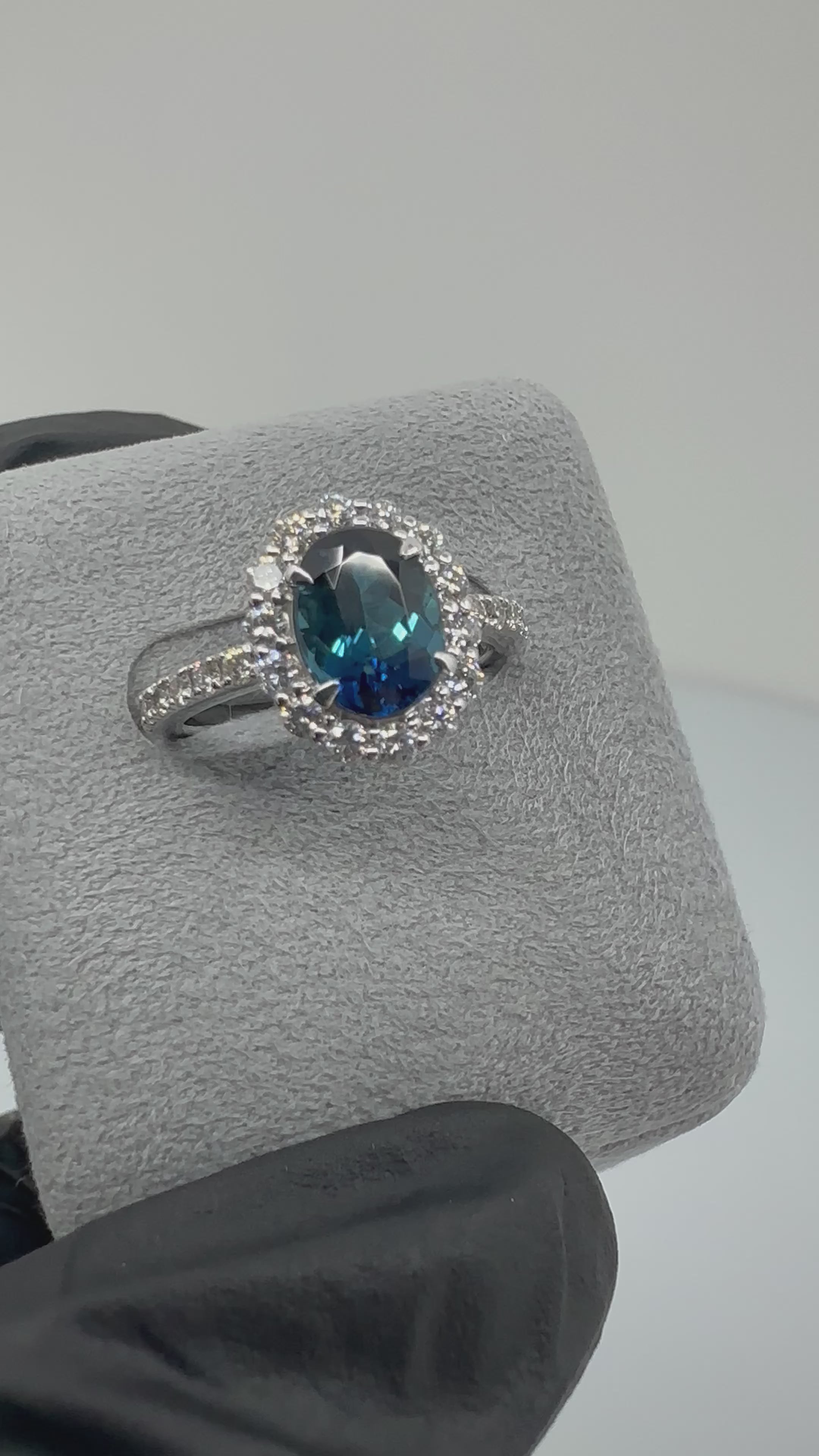 187［一点物］リング インディゴライトトルマリン 1.7ct前後 OV PT