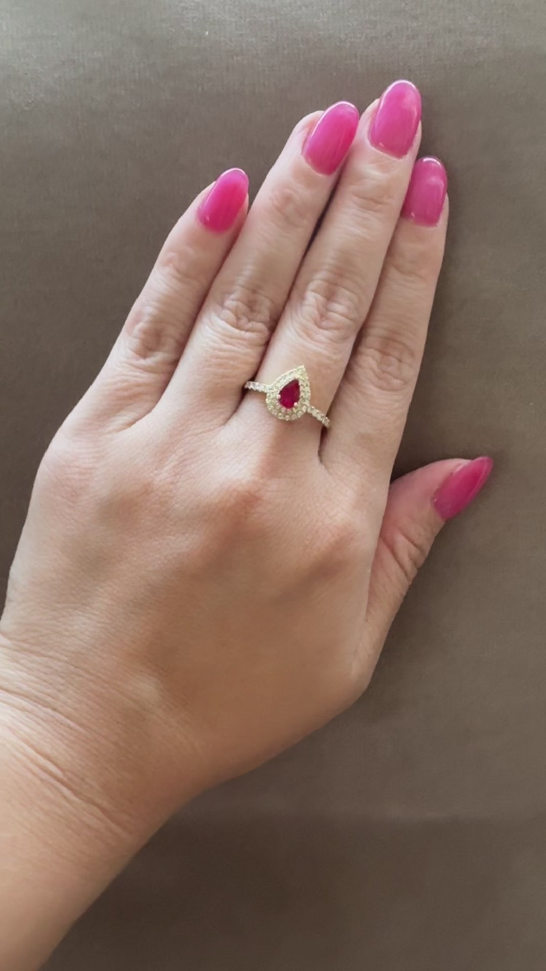 ［一点物］リング ピジョンブラッドルビー 0.4ct PS K18YG