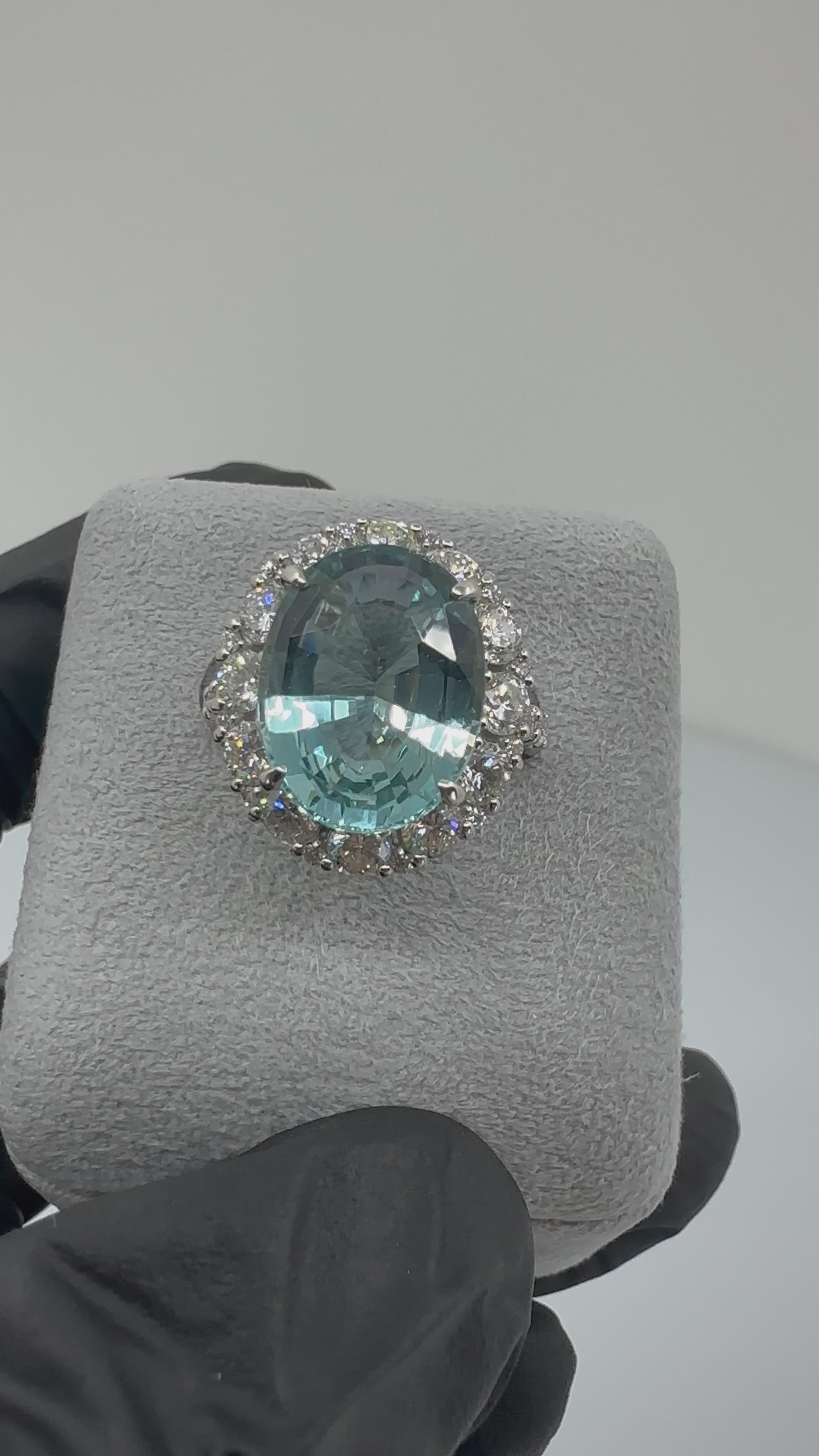 176［一点物］リング アクアマリン 5.7ct前後 OV PT