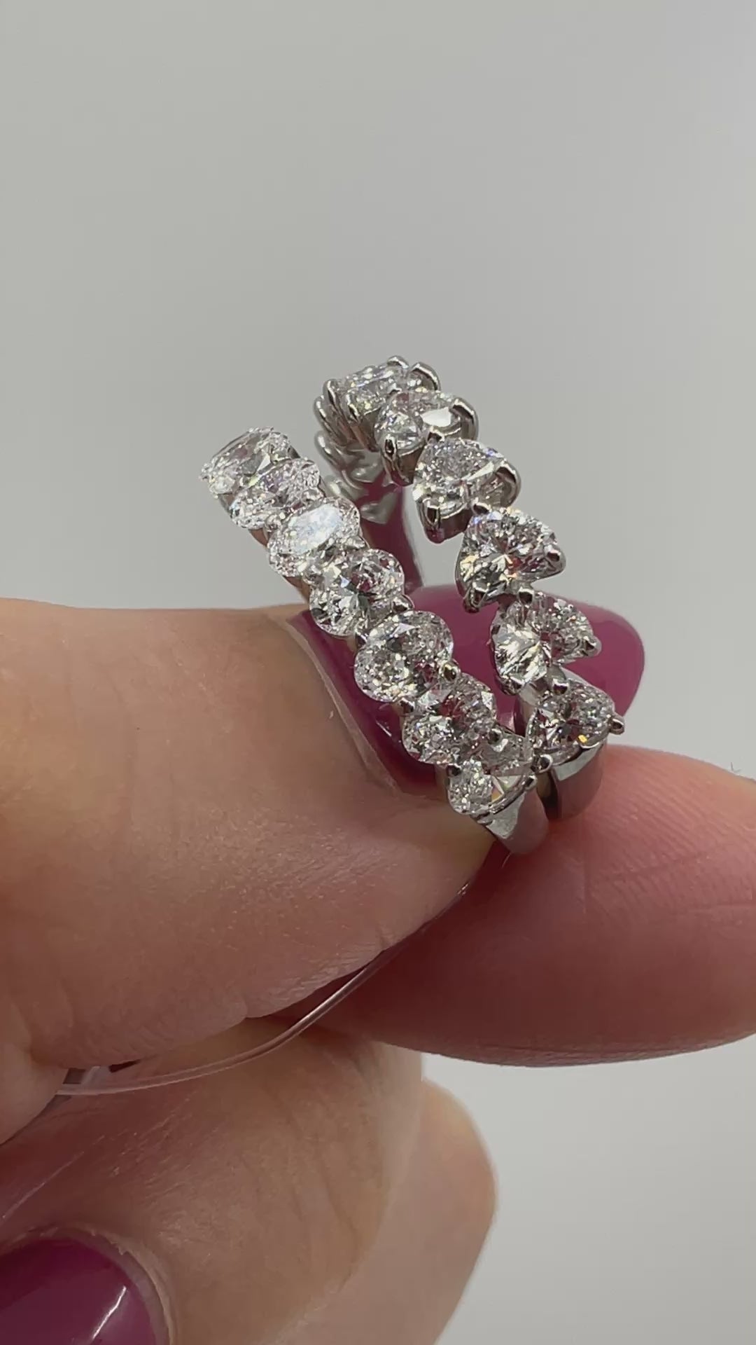 ［グレンヌ/ハーフエタニティ］リング ダイヤ 1pc0.1ct×10pc OV