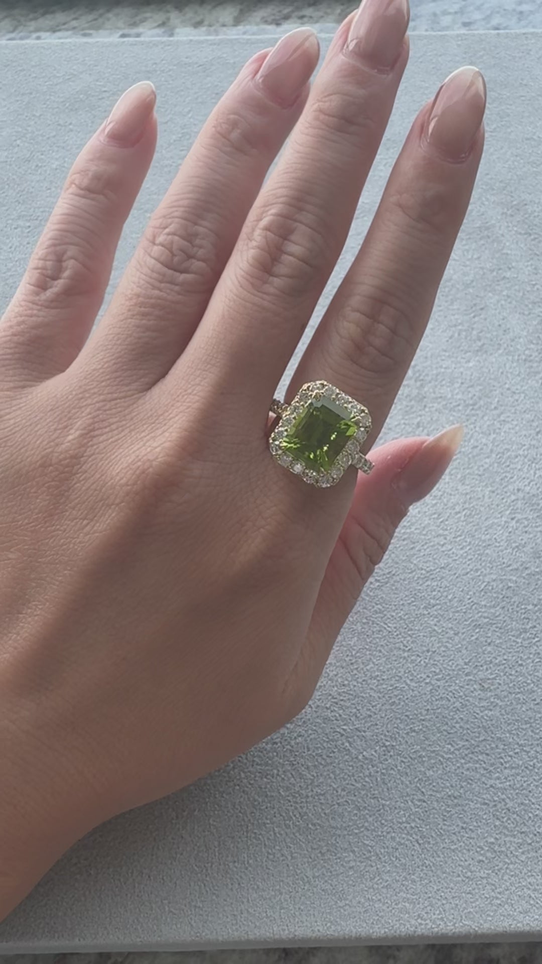 ［一点物］リング ペリドット 4.4ct SQ K18YG