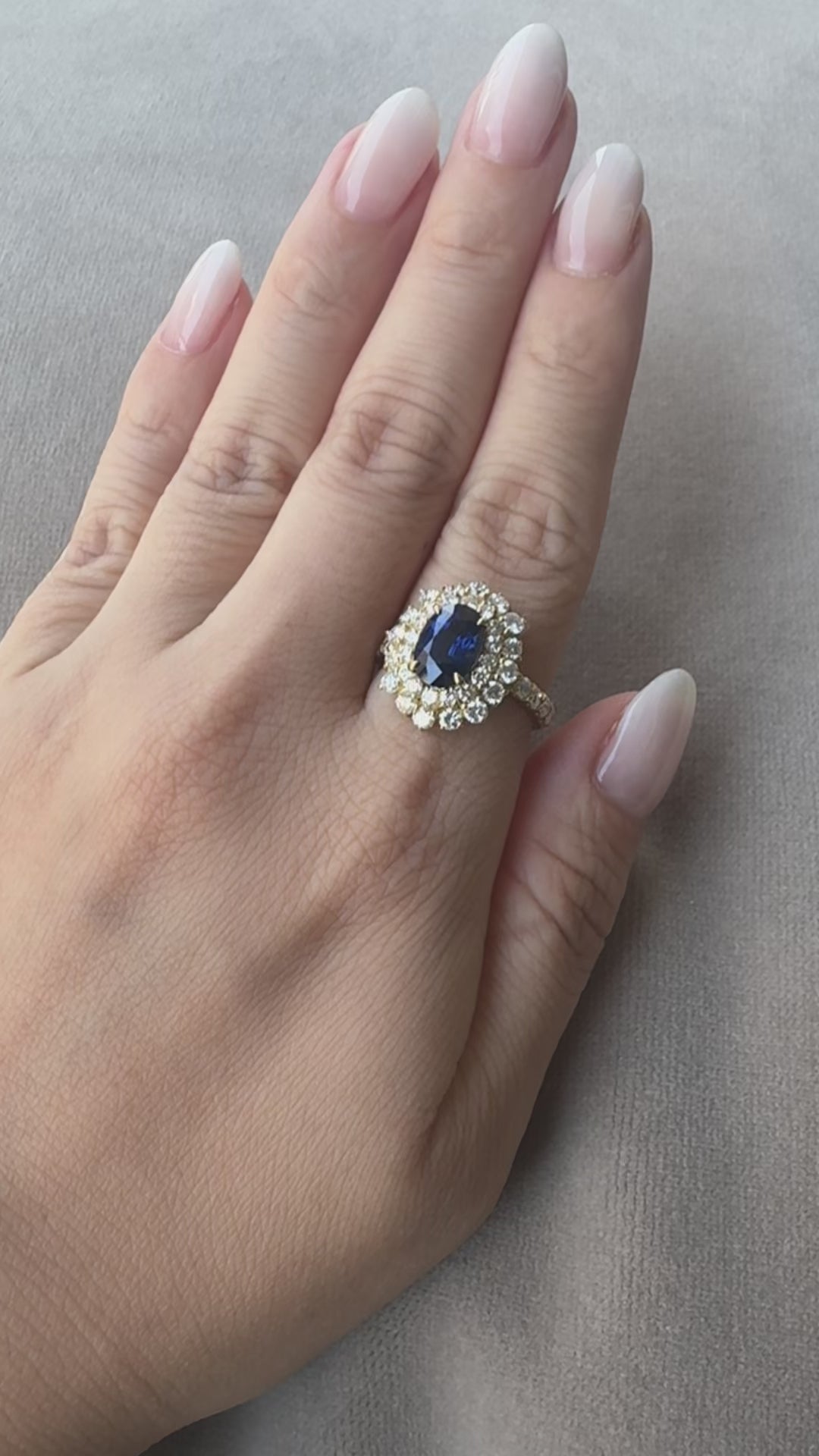 ［一点物］リング サファイア 2.2ct OV YG