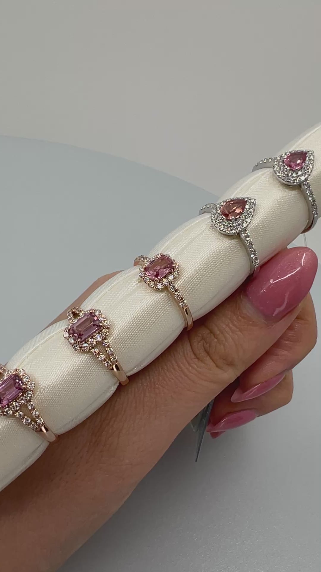 133［一点物］リング パパラチアサファイア 0.43ct PS PT