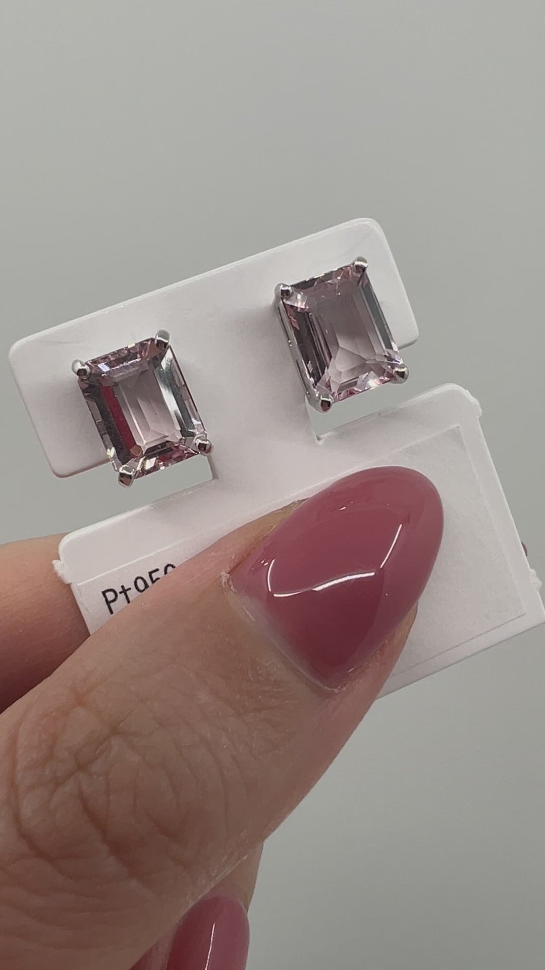 ［フロリナ］ピアス モルガナイト 2ct前後×2 SQ