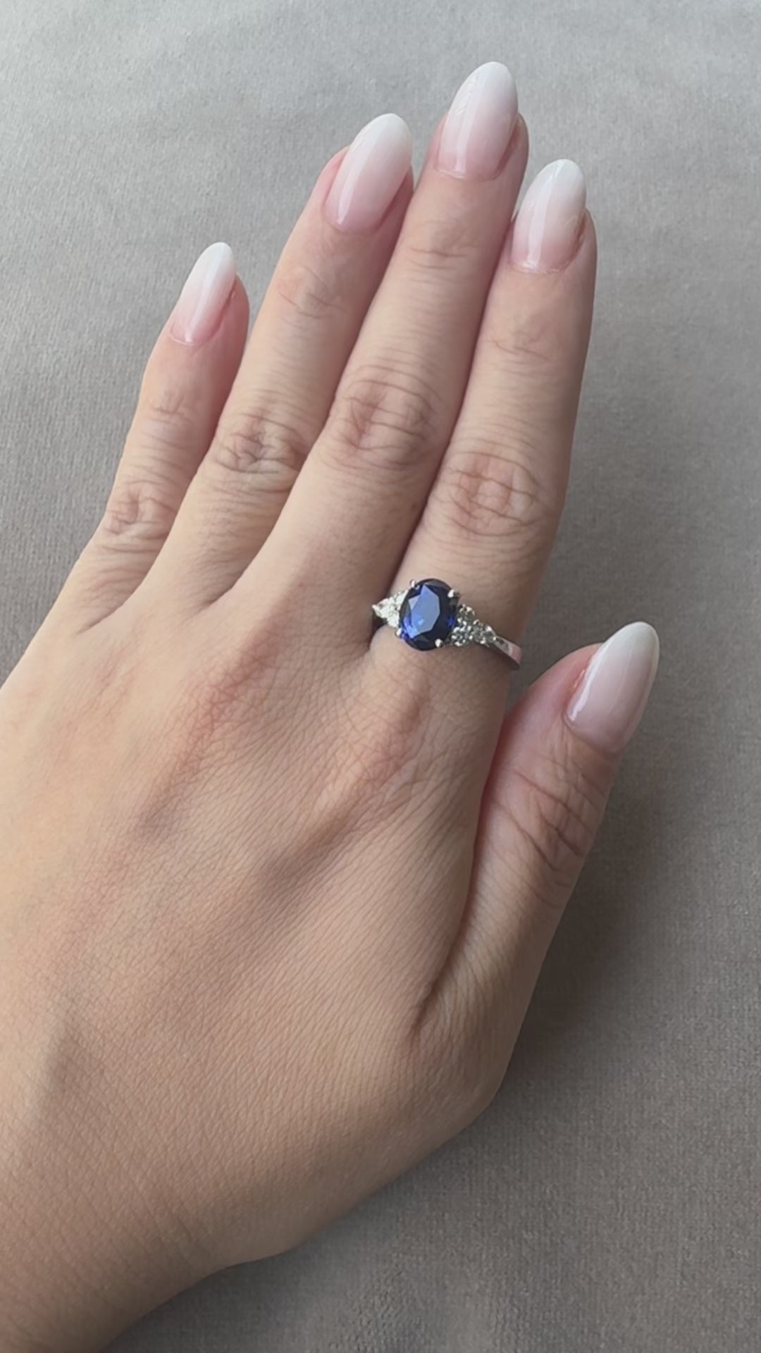 ［一点物］リング ロイヤルブルーサファイア  3ct OV PT