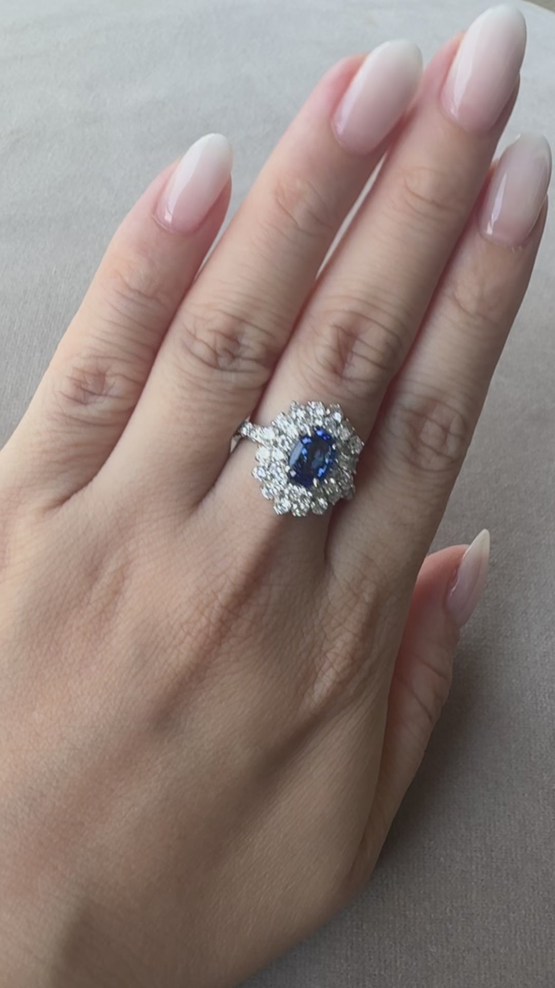 ［一点物］リング サファイア 1.6ct OV  PT