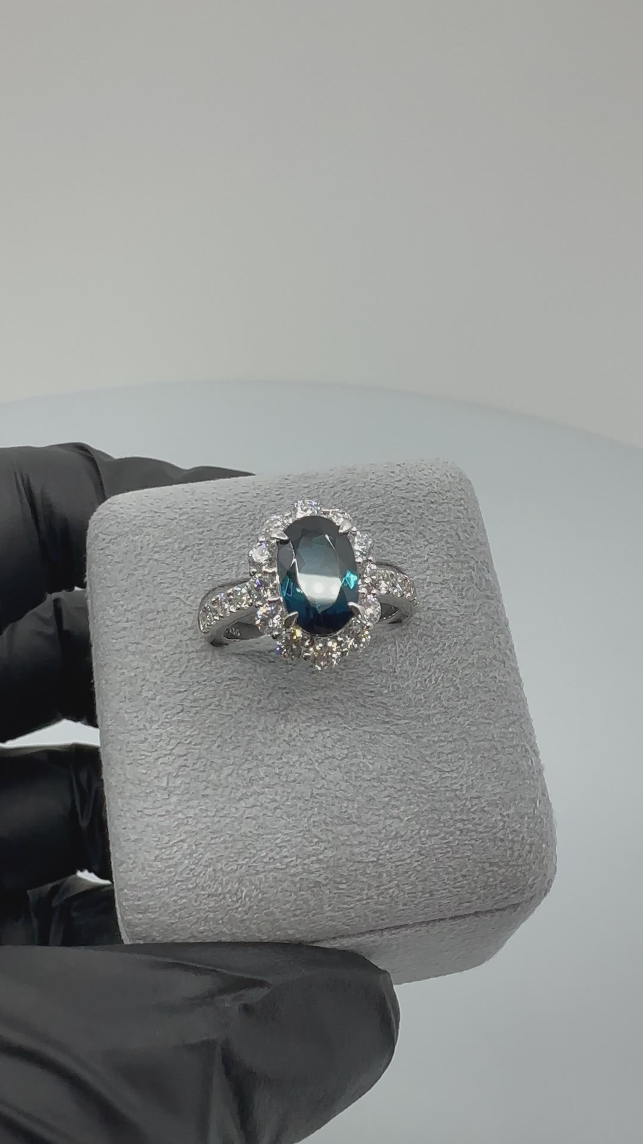188［一点物］リング インディゴライトトルマリン 2.5ct OV PT
