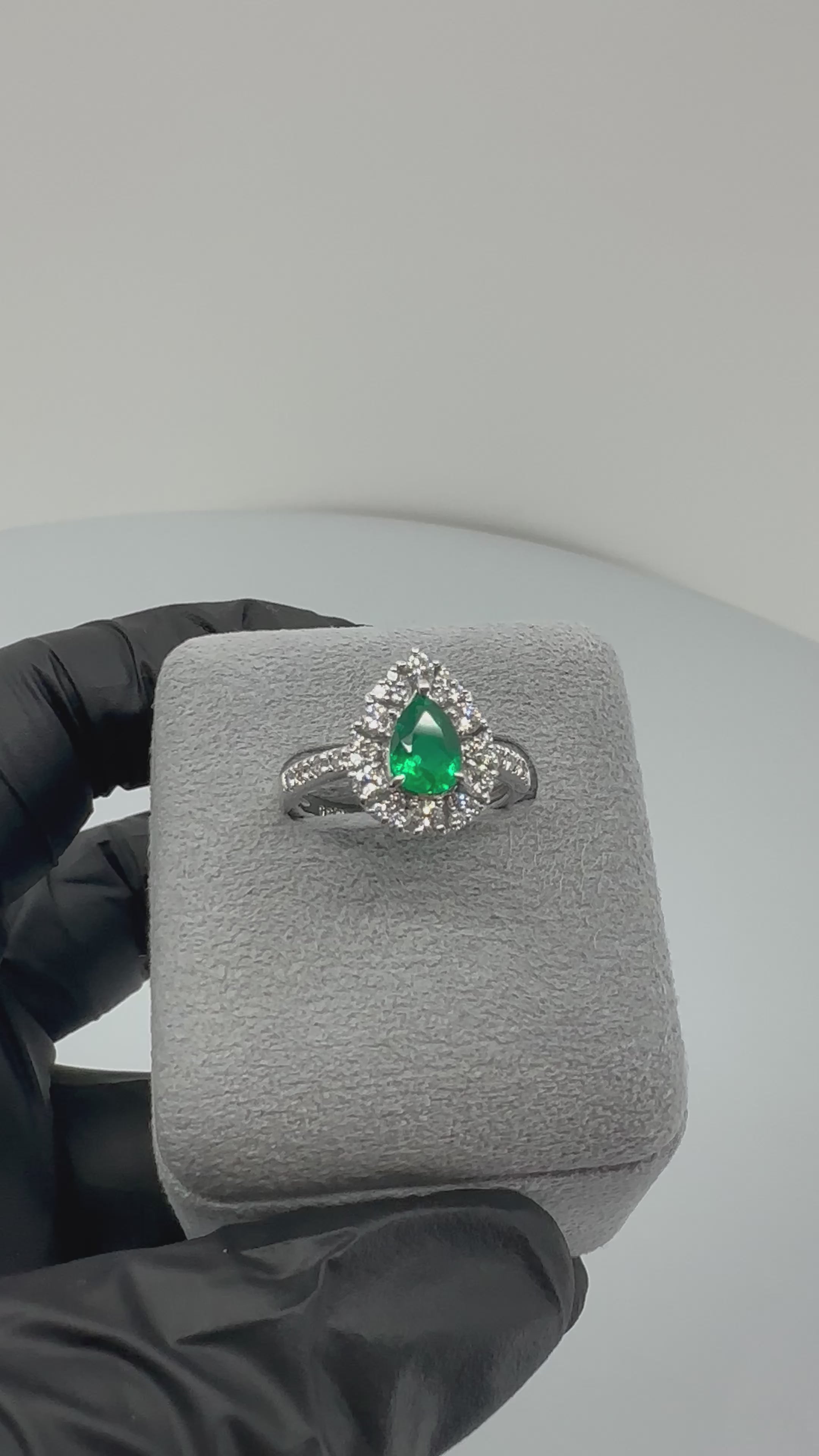 47［一点物/セレーネ］リング エメラルド 0.6ct前後 PS PT