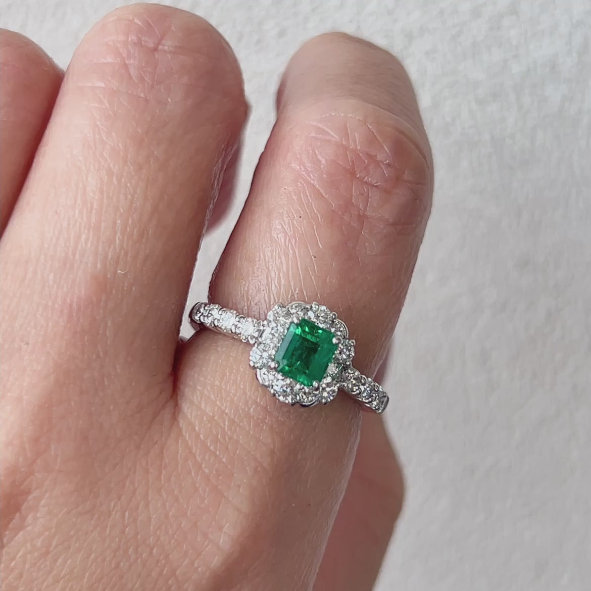 14［一点物/マノン］リング エメラルド 0.6ct前後 SQ PT