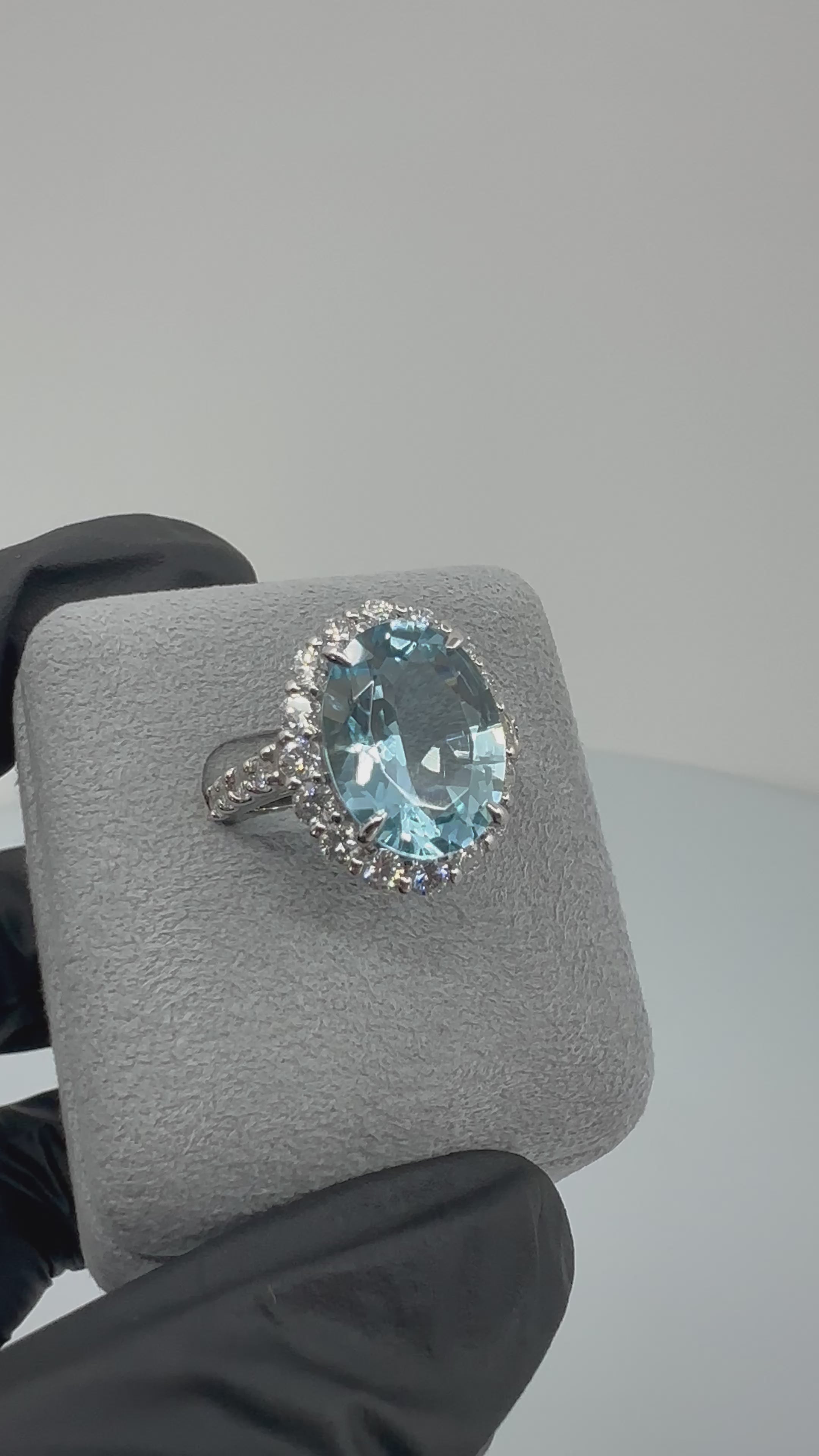 175［一点物］リング アクアマリン 6ct前後 OV PT