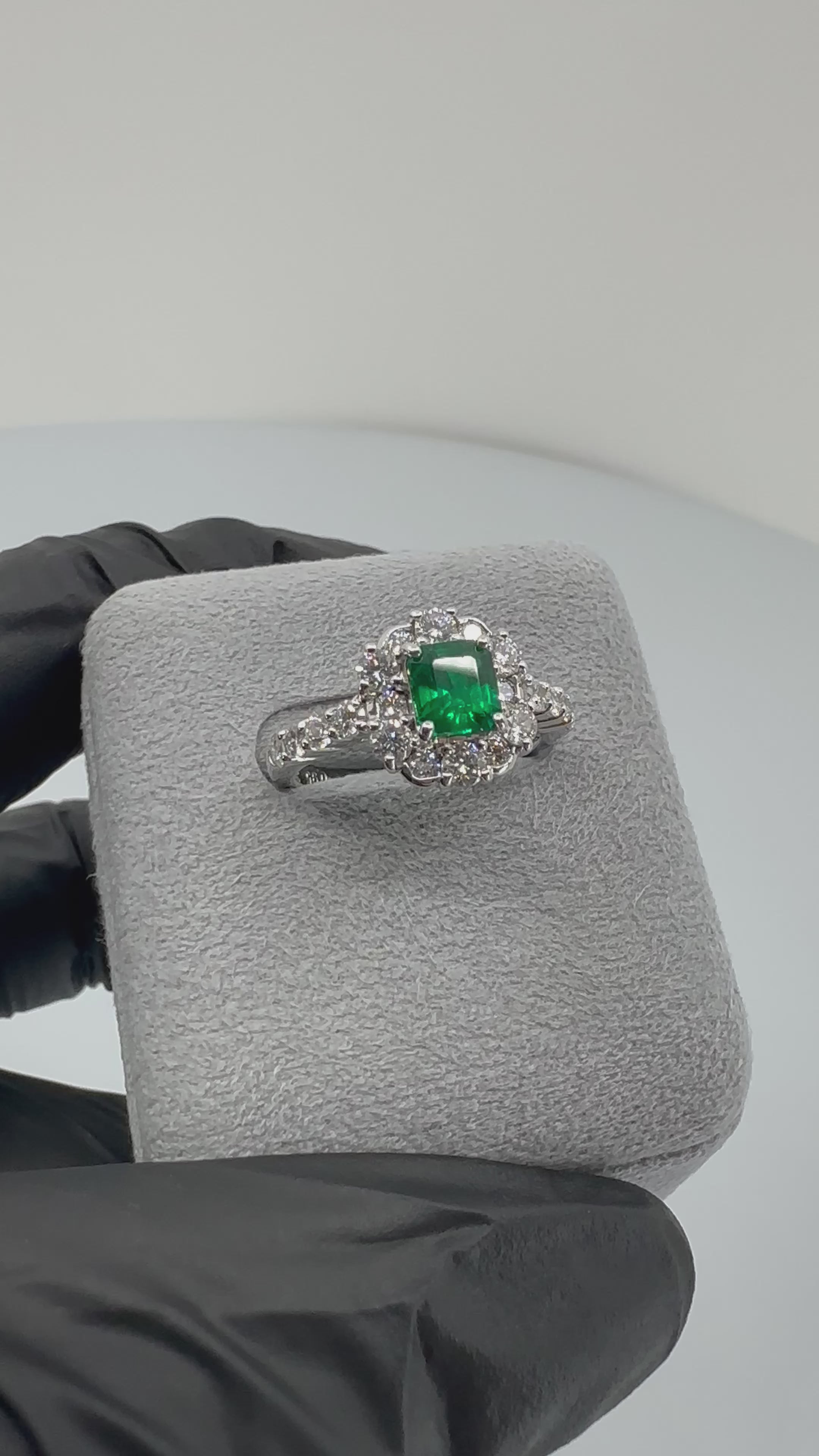 54［一点物/マノン］リング エメラルド 0.6ct前後 SQ PT