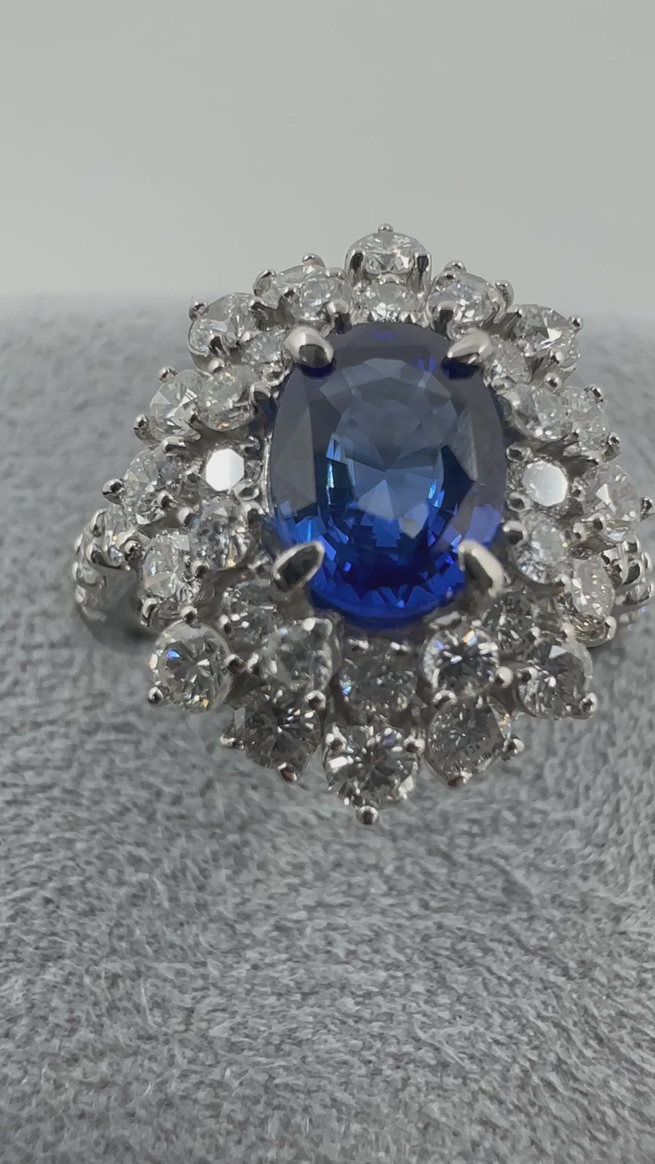 120［一点物］リング ブルーサファイア 1.6ct OV PT